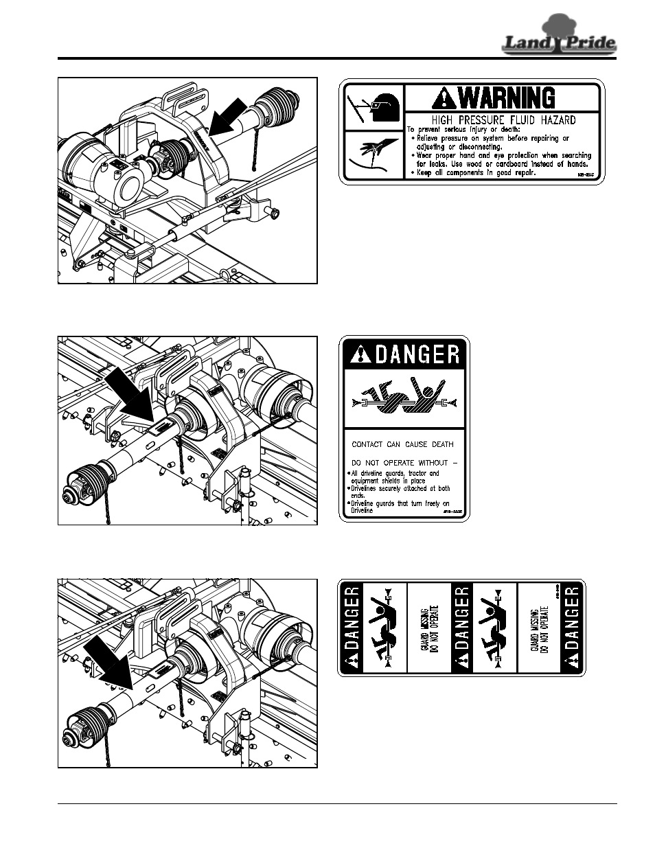 Land Pride Powered Rakes PR1672 User Manual | Page 9 / 30