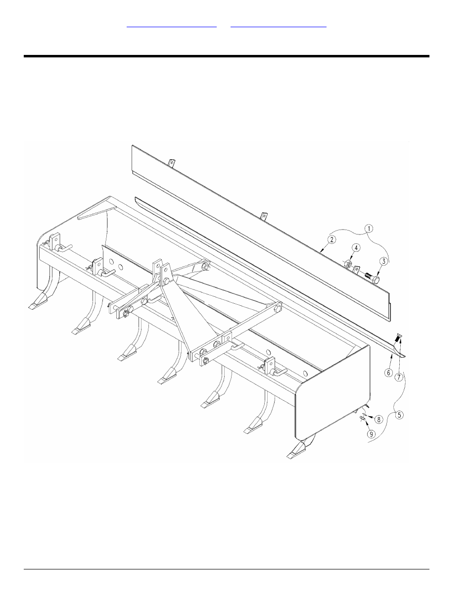 Rear hinge and rear grader blade, Table of contents part number index | Land Pride Box Scrapers HRL35 User Manual | Page 18 / 50