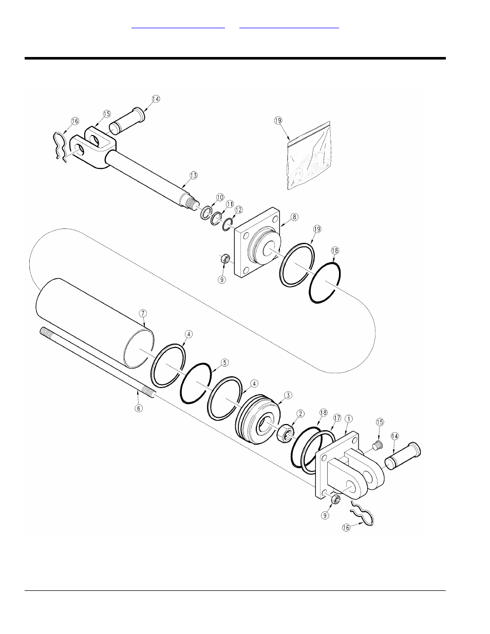 Hr(l)35 series, Complete assembly, Hydraulic cylinder double acting (810-125c) red | Lion, Table of contents part number index | Land Pride Box Scrapers HRL35 User Manual | Page 22 / 50