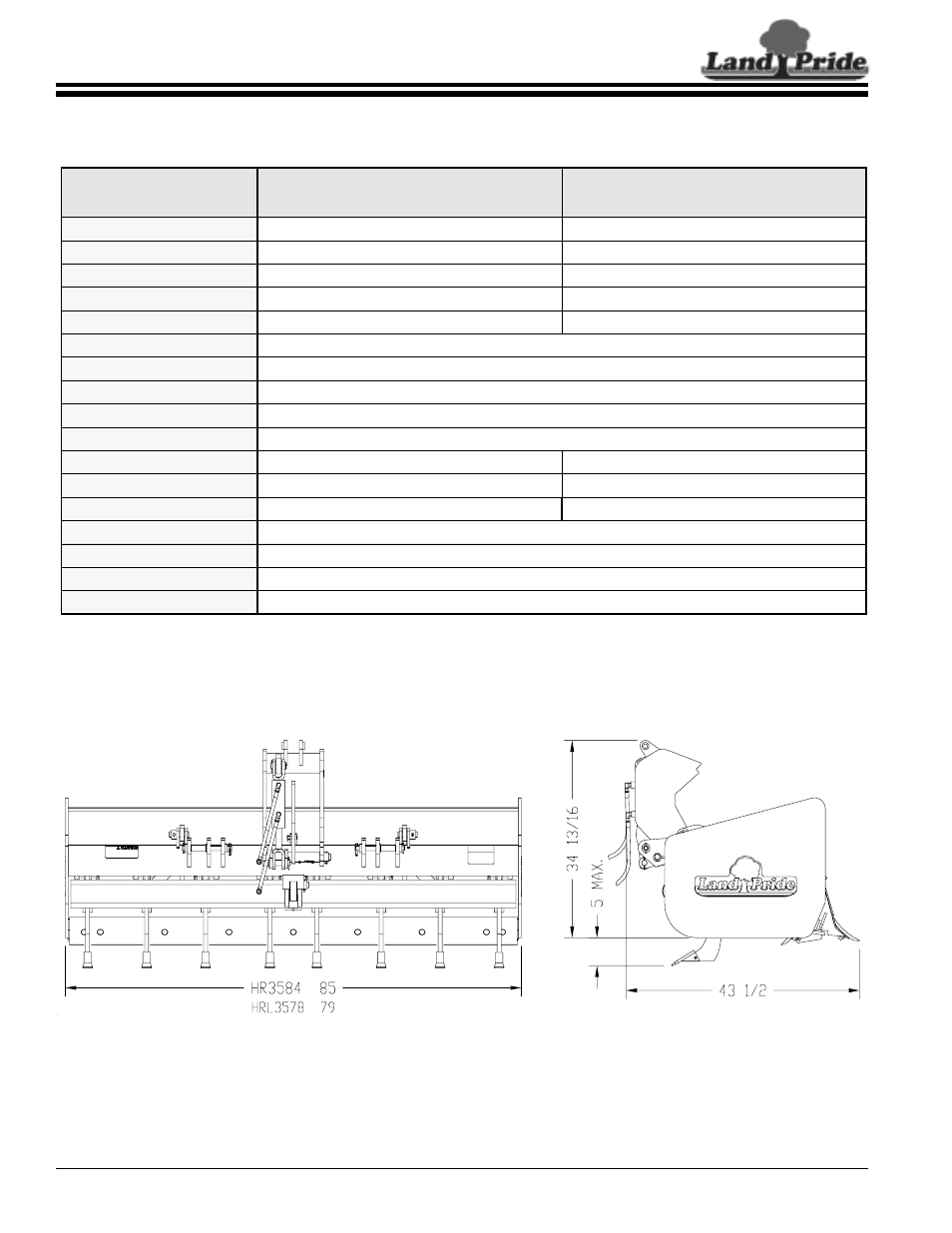 Land Pride Box Scrapers HR35 User Manual | Page 16 / 20