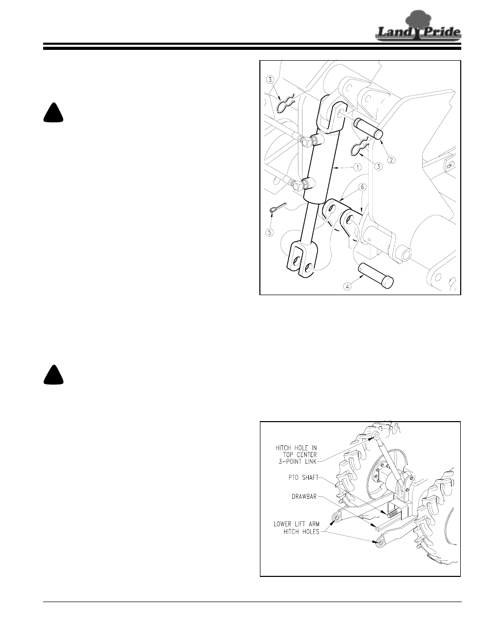 Section 1: assembly &set-up, Tractor requirements, Torque requirements | Hydraulic cylinder assembly, Point hook-up, Section 1: assembly &set-up, Warning, Danger, Table of contents tractor requirements | Land Pride Box Scrapers HR35 User Manual | Page 9 / 20