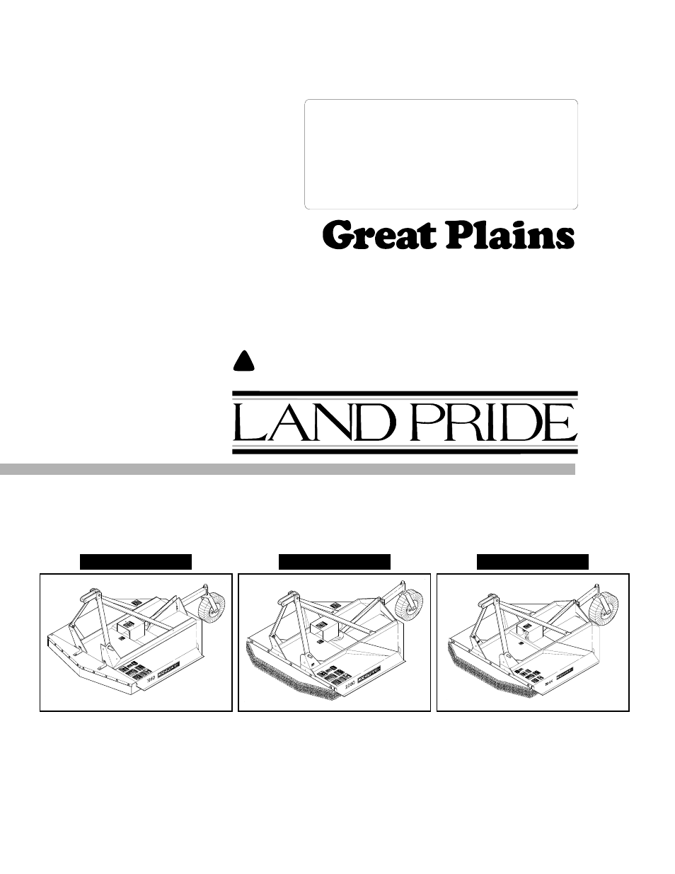 Land Pride RC15 Series User Manual | 30 pages