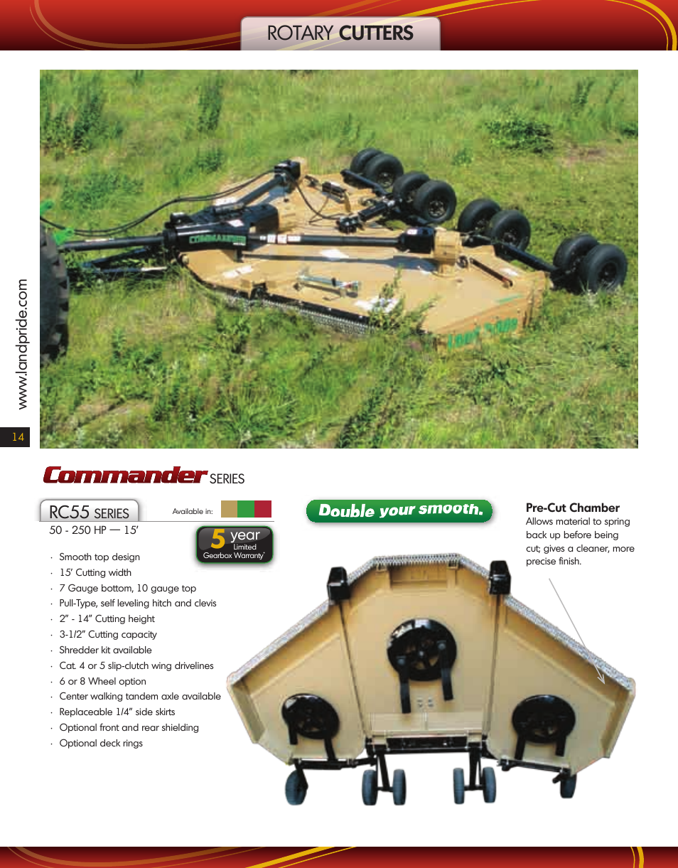 Land Pride RC 55 User Manual | 2 pages