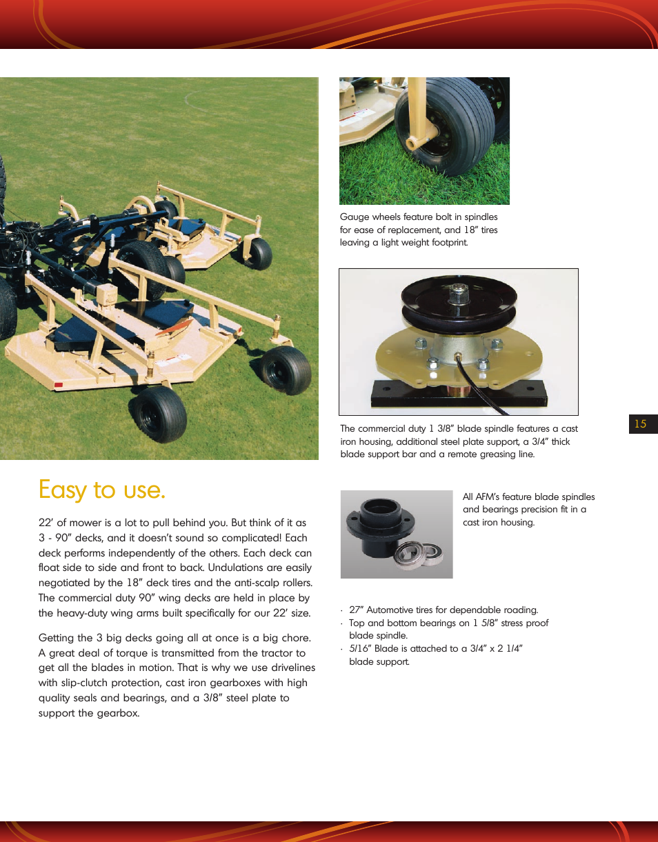 Easy to use | Land Pride AFM45 Series User Manual | Page 2 / 2