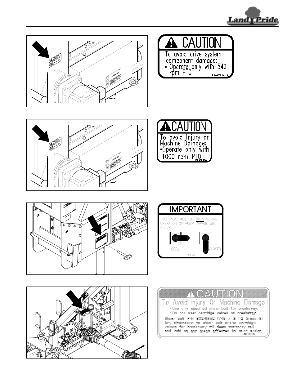388c, 403c, 369c | Land Pride RCP2660 User Manual | Page 11 / 62