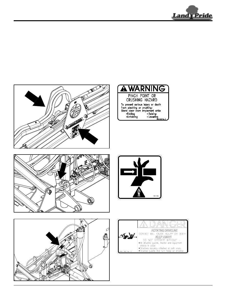 Safety labels, 368c, 045c | Land Pride RCP2660 User Manual | Page 6 / 62