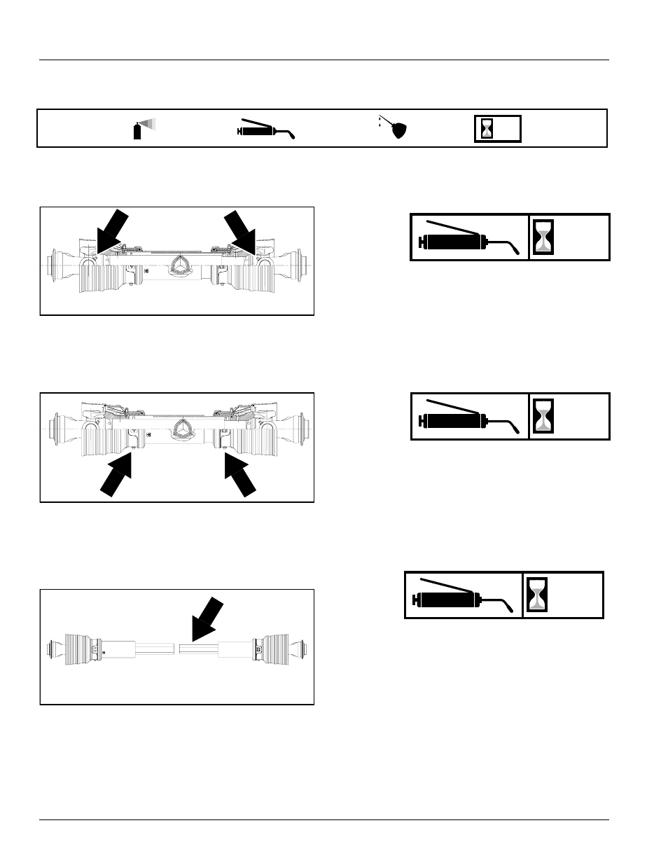 Lubrication, Driveline shaft u-joints, Inner tube bearings | Driveline profiles, Table of contents lubrication, Hours | Land Pride FDR3590 User Manual | Page 22 / 30