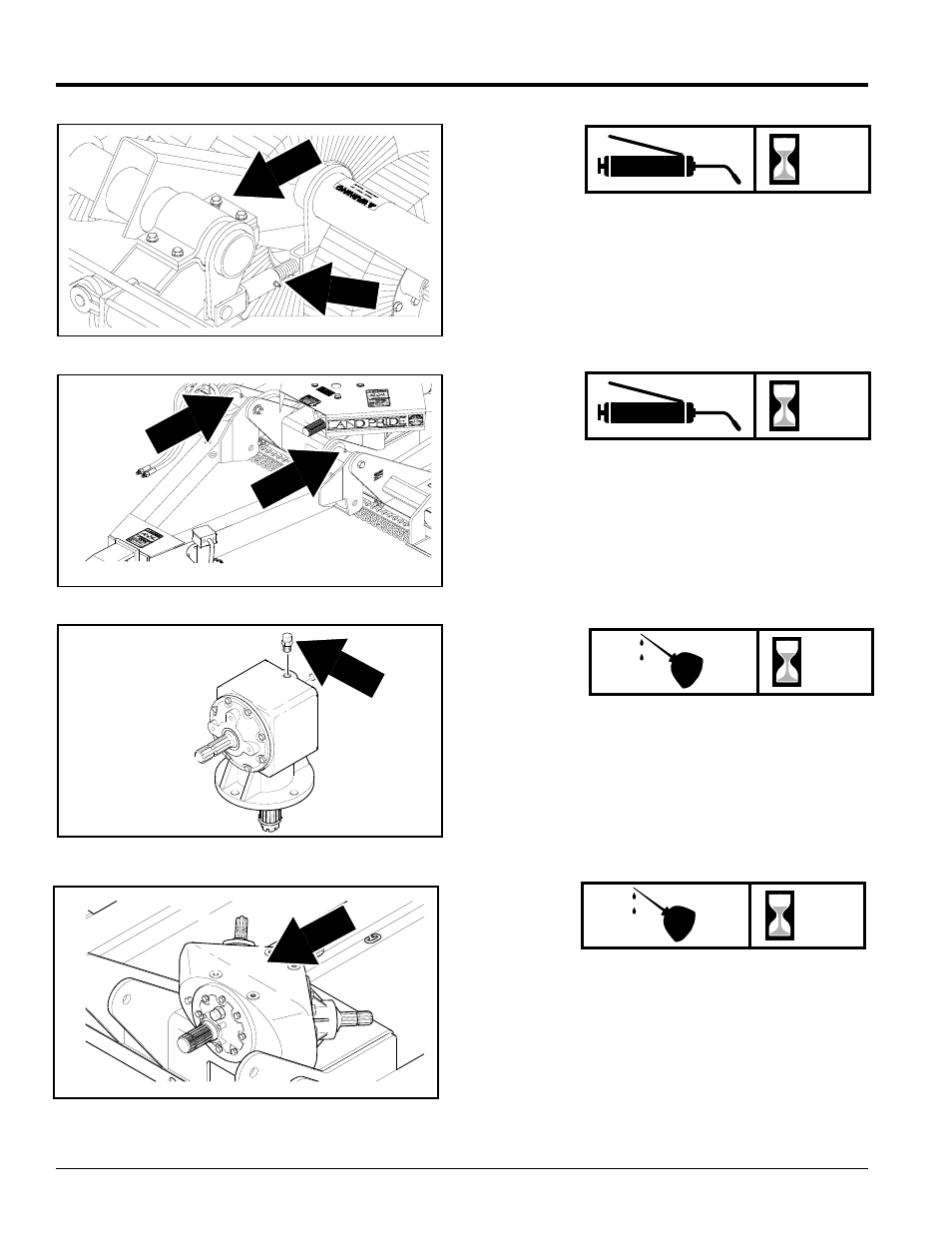 Axle rockshaft & axle link, Main hitch, Gearbox | Divider box | Land Pride RC45180 User Manual | Page 22 / 28