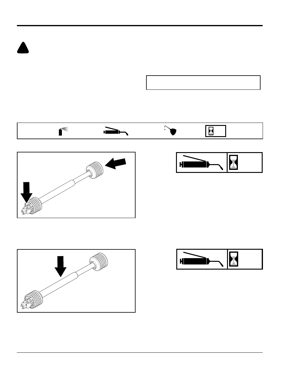 Lubrication, Service daily, Service every 50 hours of operation | Pto ujoint, Pto shaft, Caution, Table of contents lubrication, Hours | Land Pride AT2572 User Manual | Page 20 / 28