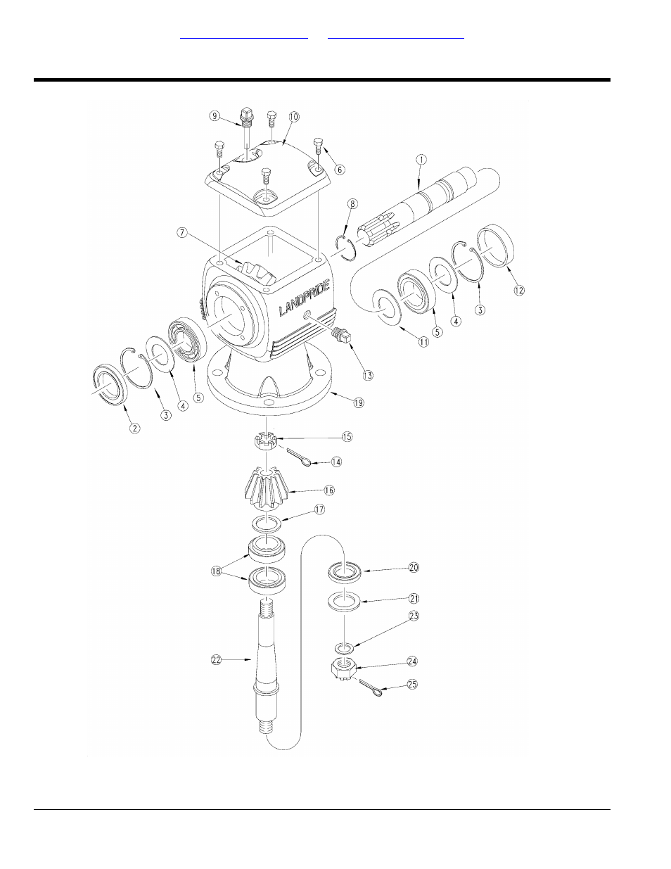 Gearbox (826-376c) comer (service only), Table of contents part number index | Land Pride Rotary Cutter RC15 User Manual | Page 164 / 172