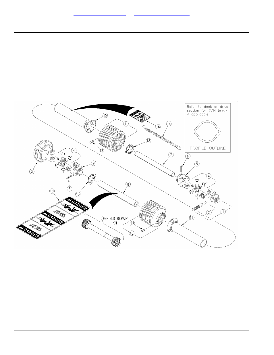 Driveline (826-033c) walterscheid, Table of contents part number index | Land Pride Rotary Cutter RC15 User Manual | Page 42 / 172