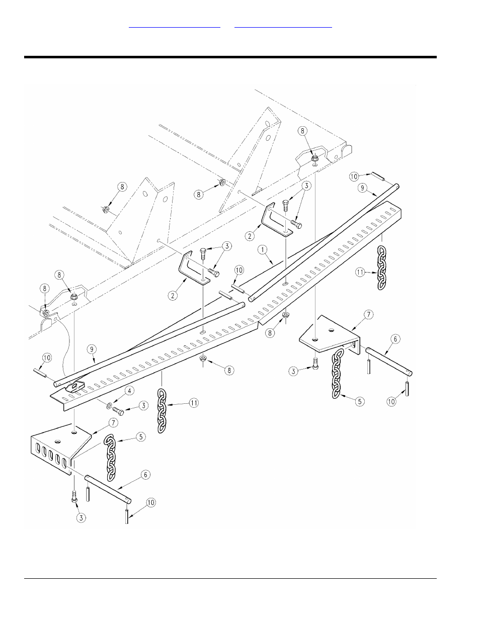 Section 3: guards, Guarding front safety chain, Table of contents part number index | Land Pride Rotary Cutter RC15 User Manual | Page 96 / 172