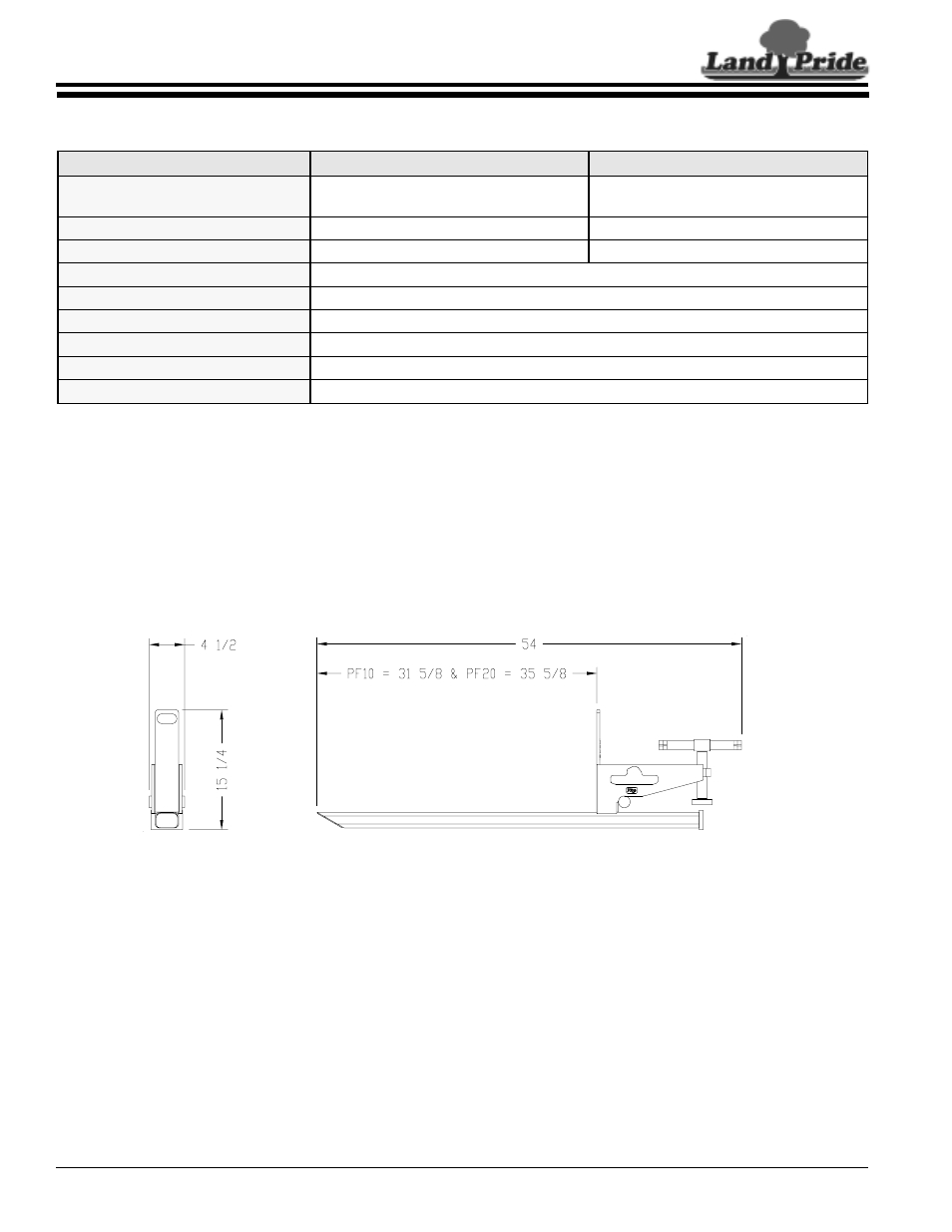Land Pride Pallet Forks PF10 User Manual | Page 12 / 16
