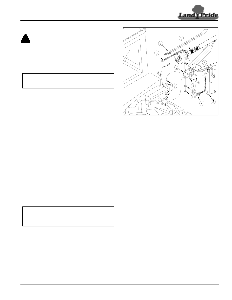 Double swivel clevis hitch hook-up, Danger | Land Pride RC5515 User Manual | Page 17 / 54