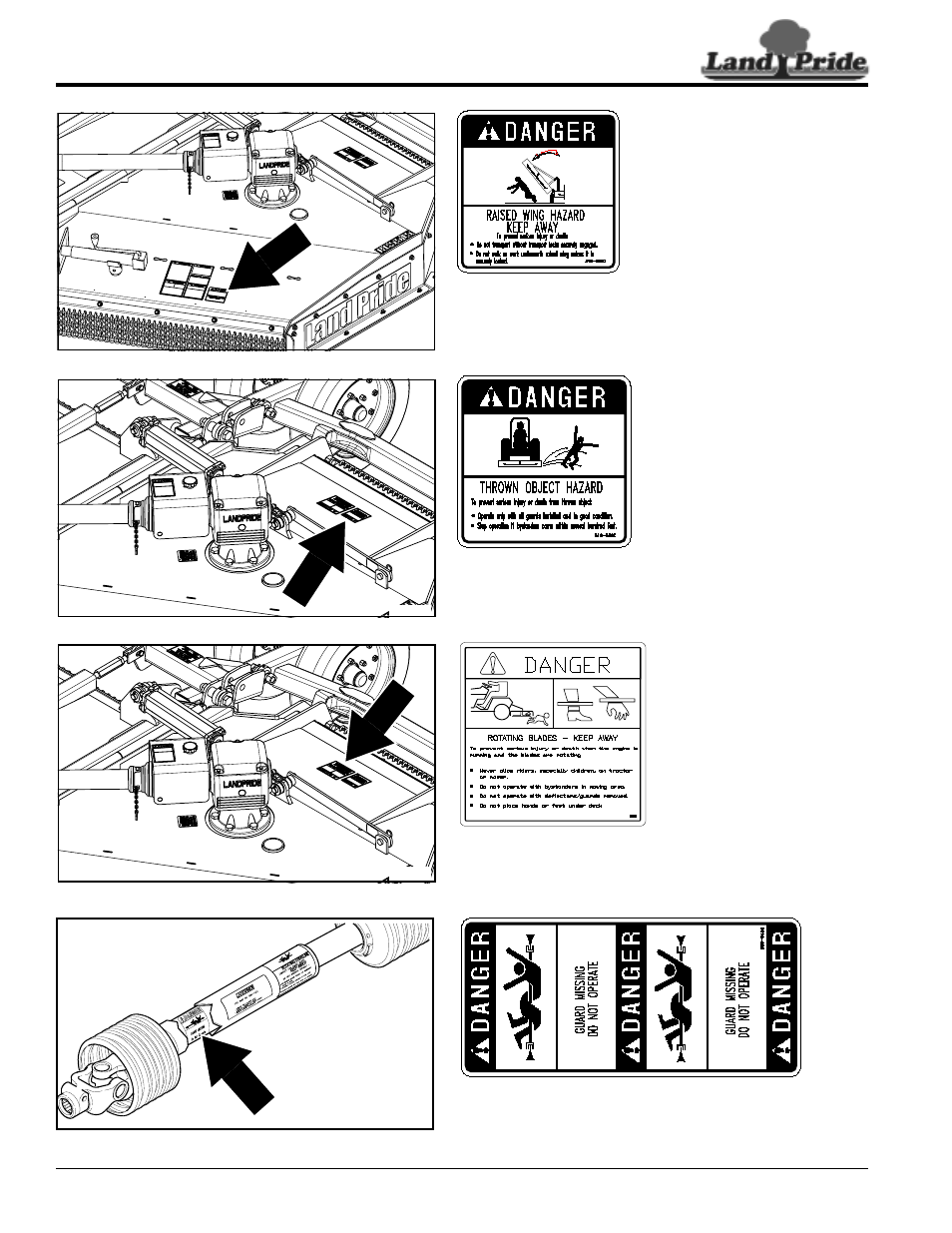 556c, 561c, 540c | Land Pride RC5515 User Manual | Page 8 / 54