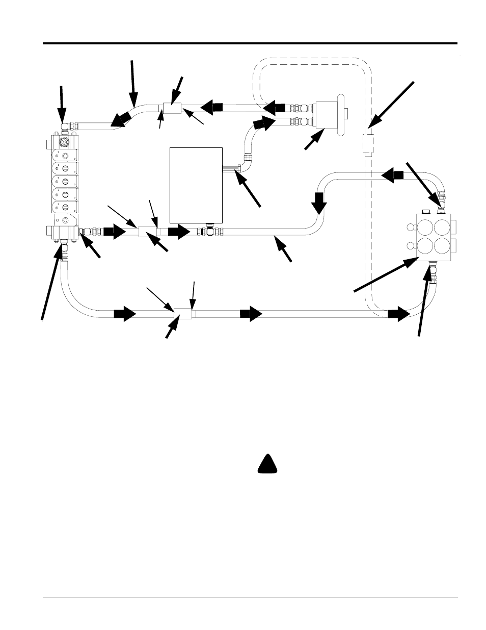 Testing procedure for hydraulic circuits, Testing open center system, Checking a single circuit | Testing procedure for, Hydraulic circuits testing open center system, Caution | Land Pride BH3512 User Manual | Page 13 / 34