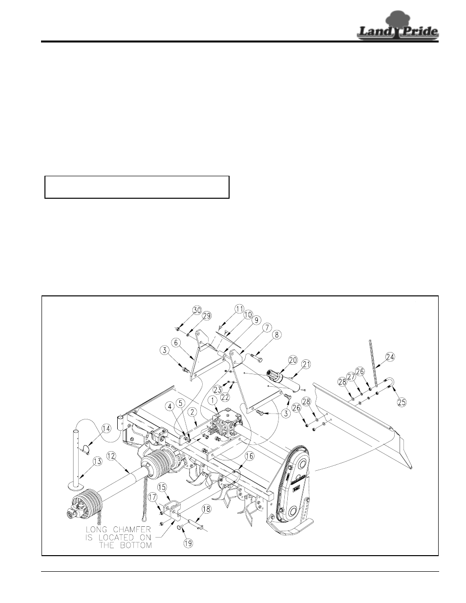 Hitch, driveline guard & rear chain | Land Pride 311-252M User Manual | Page 11 / 36