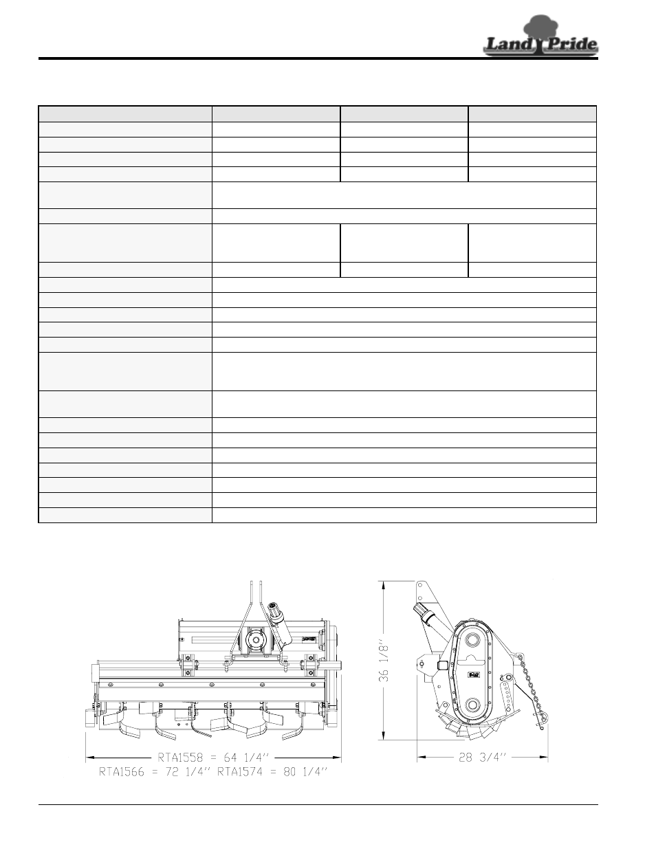 Land Pride 311-252M User Manual | Page 30 / 36