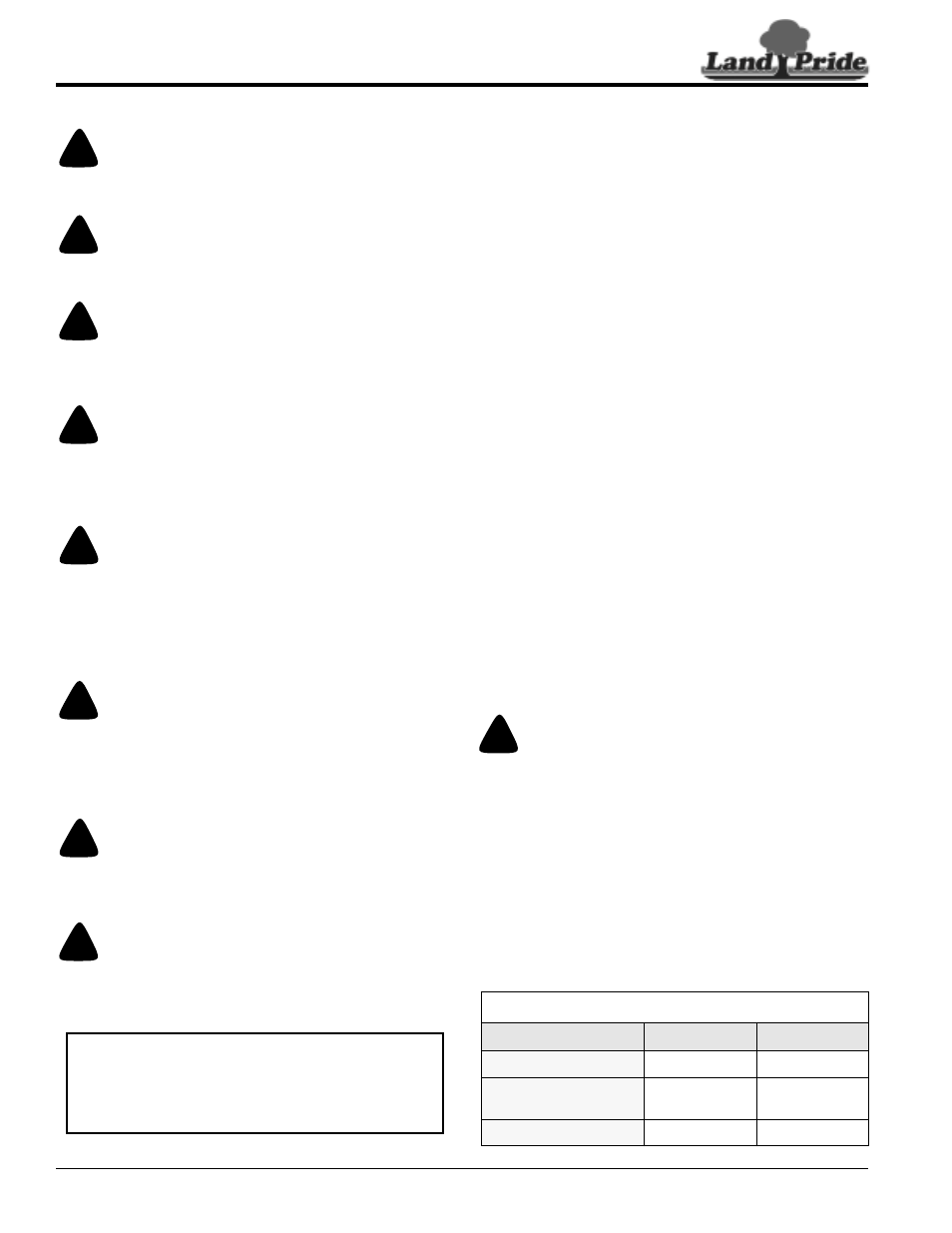 Maintenance, Torque values, Maintenance torque values | Warning, Danger | Land Pride Accu-Z Razor 357-044M User Manual | Page 30 / 48