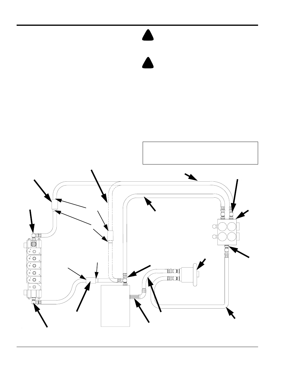 Choose the appropriate hosing, Independent pto hydraulic pump system, Caution | Table of contents choose the appropriate hosing | Land Pride Backhoes BH2585 User Manual | Page 12 / 34