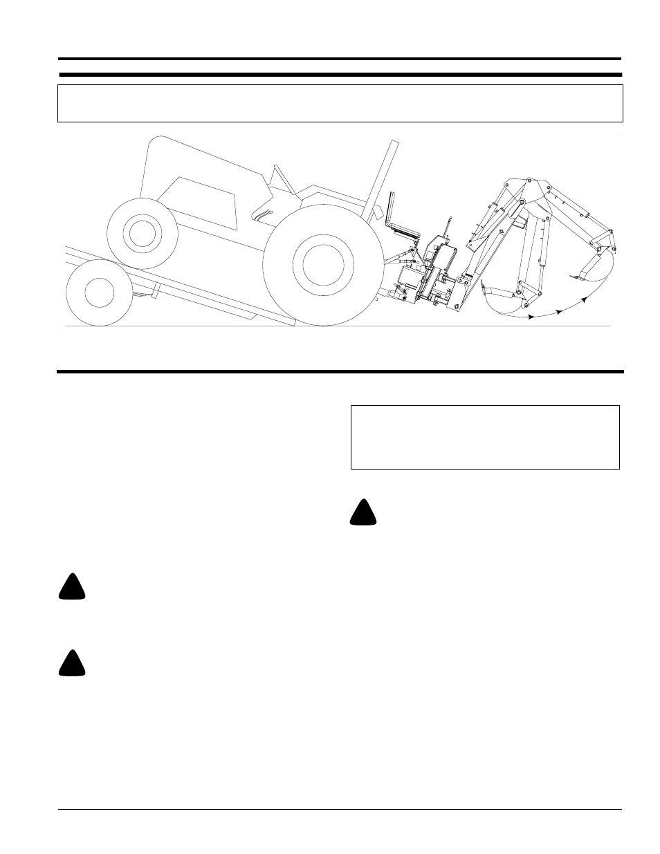 Section 2 operating instructions, Preparing for operation, Preparing the backhoe | Preparing the tractor, Operating the backhoe, Transporting the backhoe, Section 2, Preparing the backhoe preparing the tractor, Operating the backhoe transporting the backhoe, Caution | Land Pride Backhoes BH2585 User Manual | Page 19 / 34