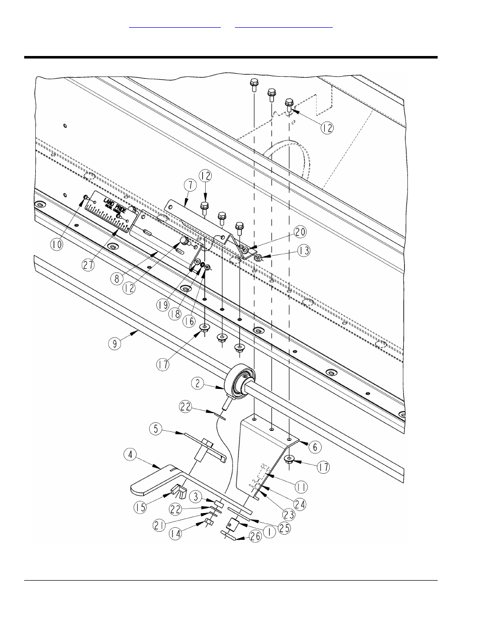 Seed rate handle assembly s/n 397502, Table of contents part number index | Land Pride PS2096 User Manual | Page 26 / 64