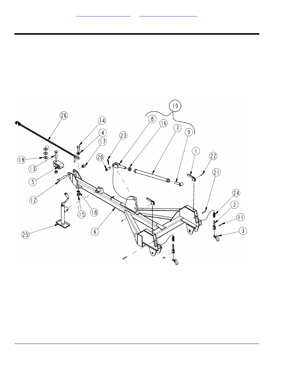 Transport frame, Table of contents part number index | Land Pride PS2096 User Manual | Page 60 / 64