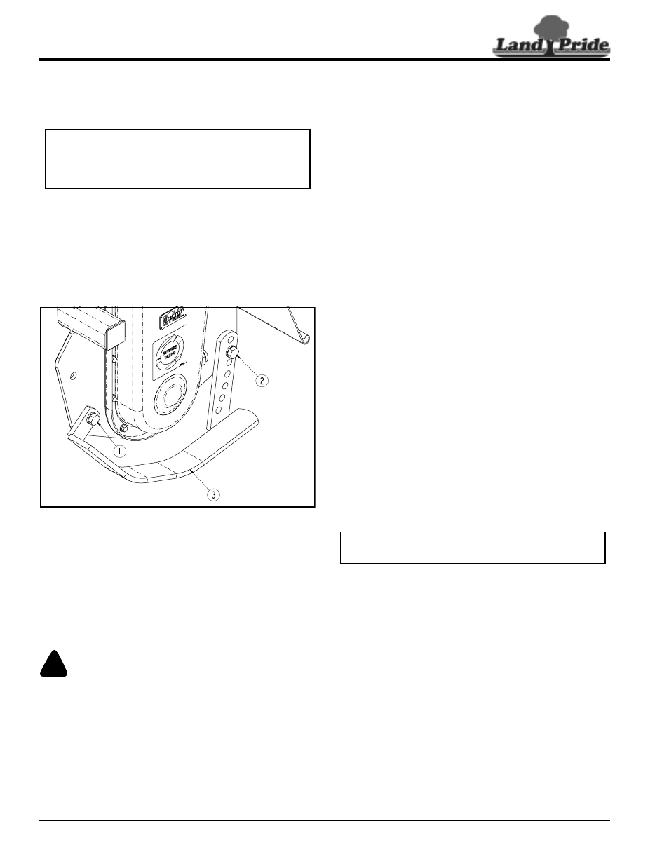 Parking, General operating notes, Parking general operating notes | Warning, Table of contents parking | Land Pride RTR1042 User Manual | Page 20 / 38