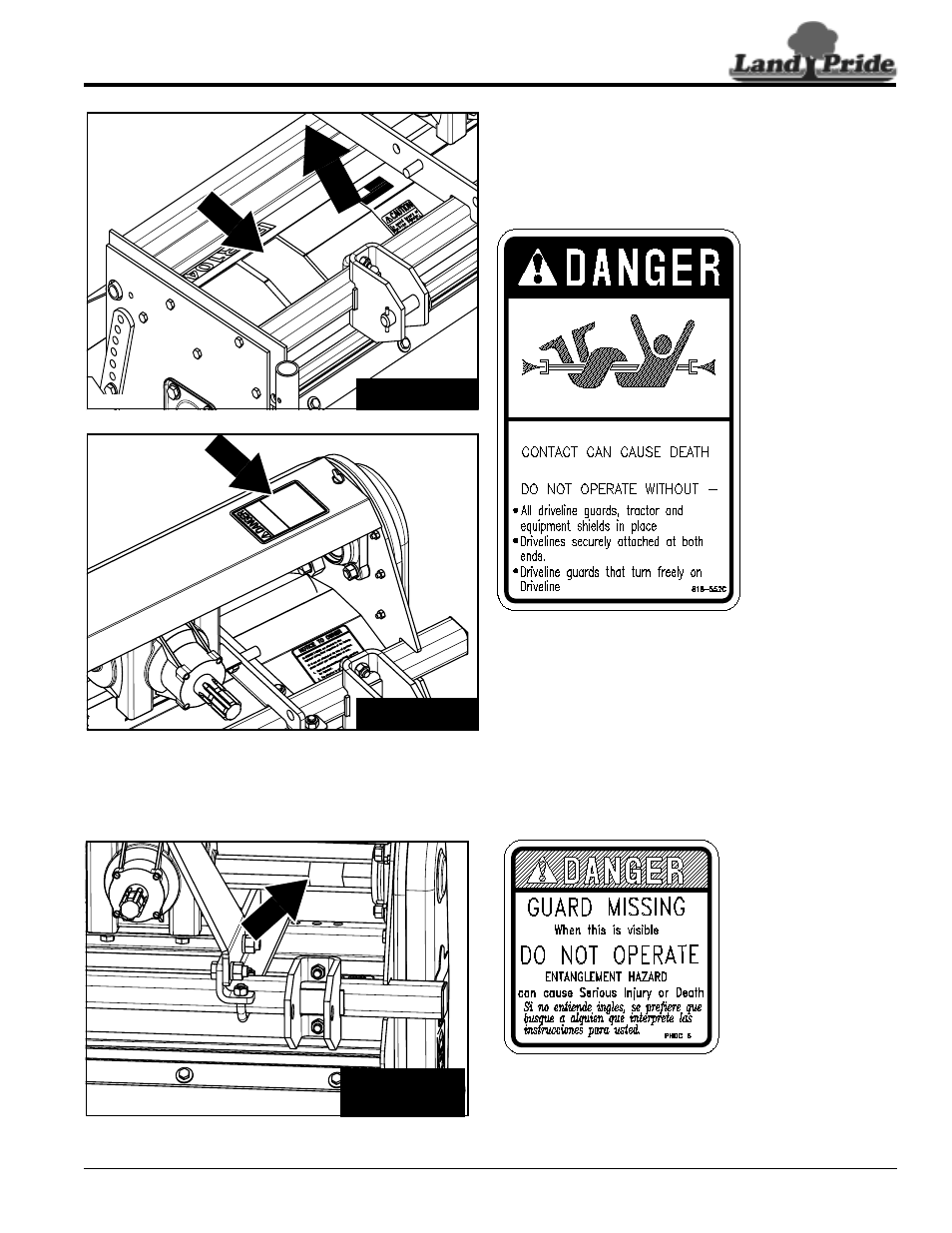 552c, Rotating driveline keep away | Land Pride RTR1042 User Manual | Page 9 / 38