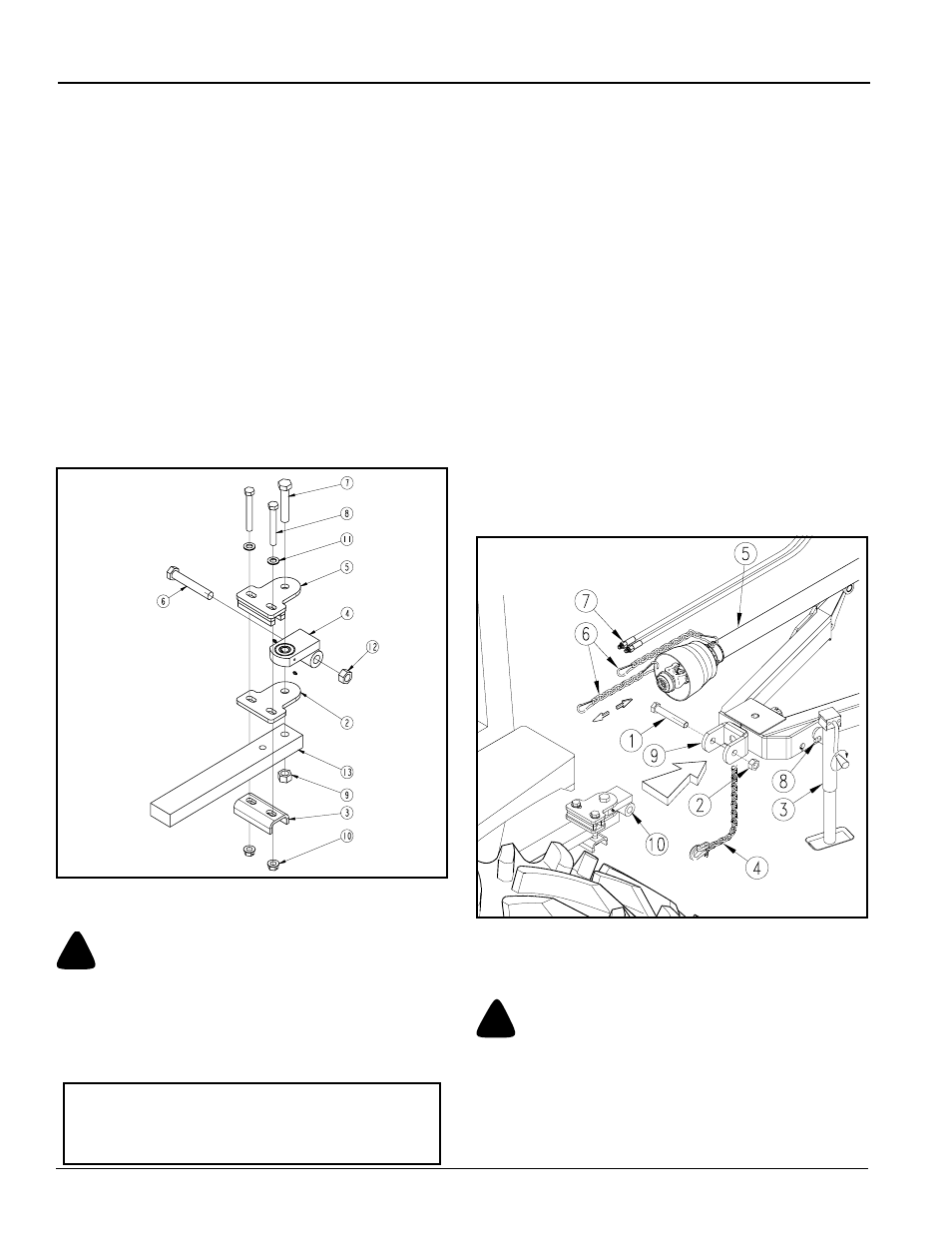 Tractor hook-up to bar-tite clevis hitch, Driveline hook-up, Danger | Caution | Land Pride RCMB6010 User Manual | Page 16 / 42