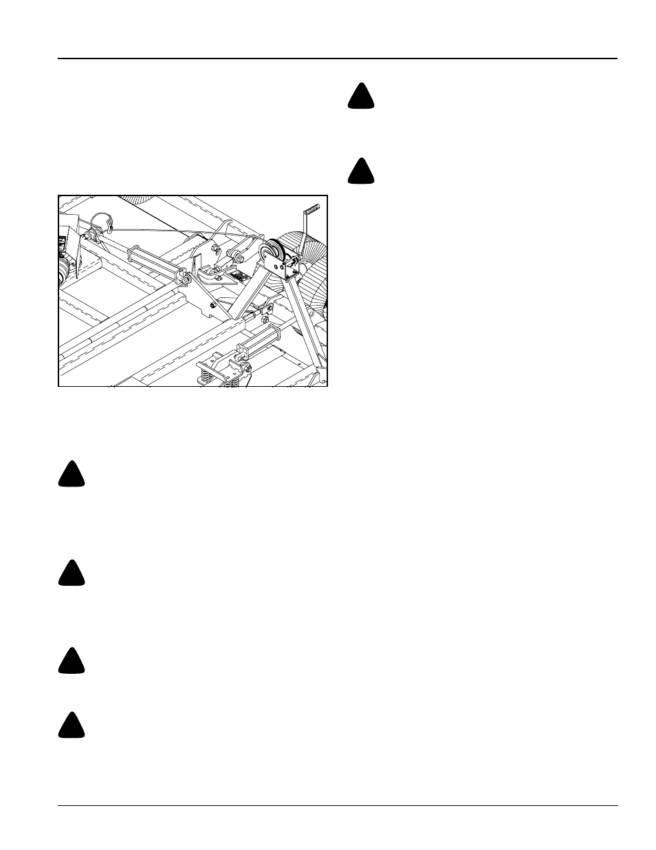 Optional manual wing lift (winch), General operating instructions, Caution | Danger | Land Pride RCMB6010 User Manual | Page 21 / 42