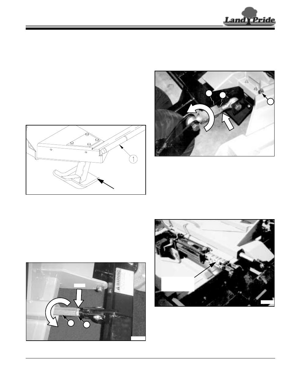 Section 3: adjustments, Center and wing section leveling, Cutting height adjustment | Land Pride RCMB6010 User Manual | Page 23 / 42