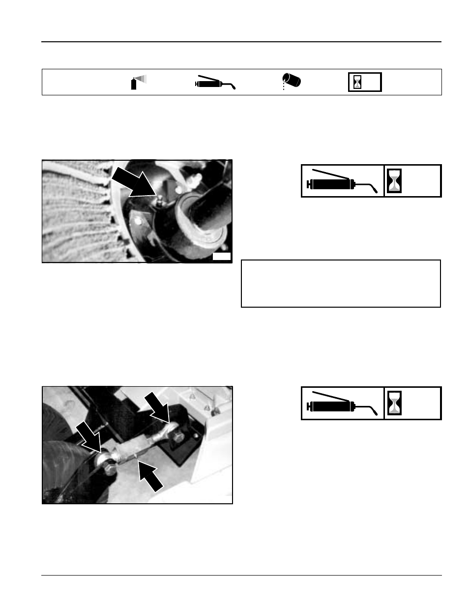 Lubrication points, Axle hub bearing, Adjustable turnbuckle | Axle hub bearing adjustable turnbuckle, Table of contents lubrication points | Land Pride RCMB6010 User Manual | Page 31 / 42
