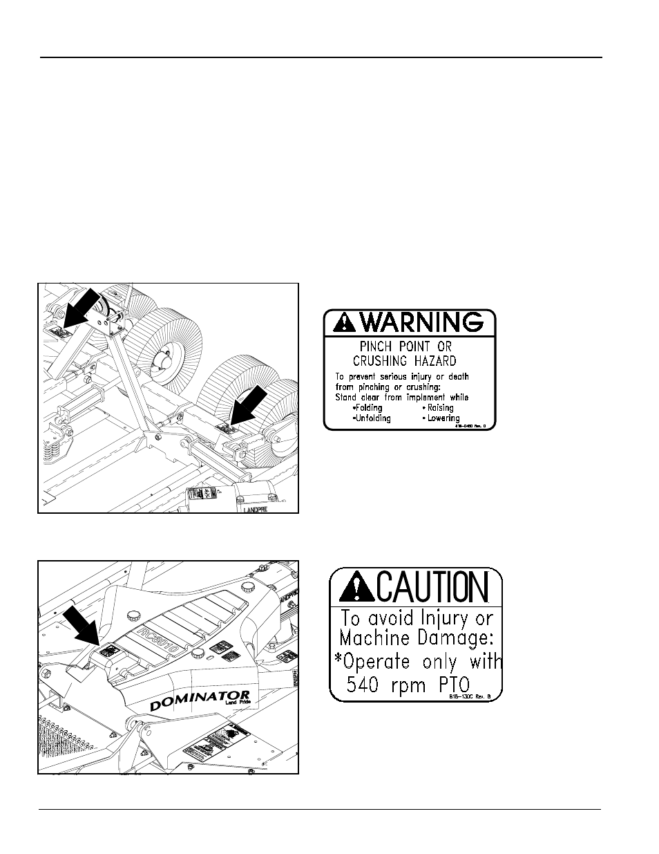 Safety labels, 130c, 240c | Land Pride RCMB6010 User Manual | Page 6 / 42