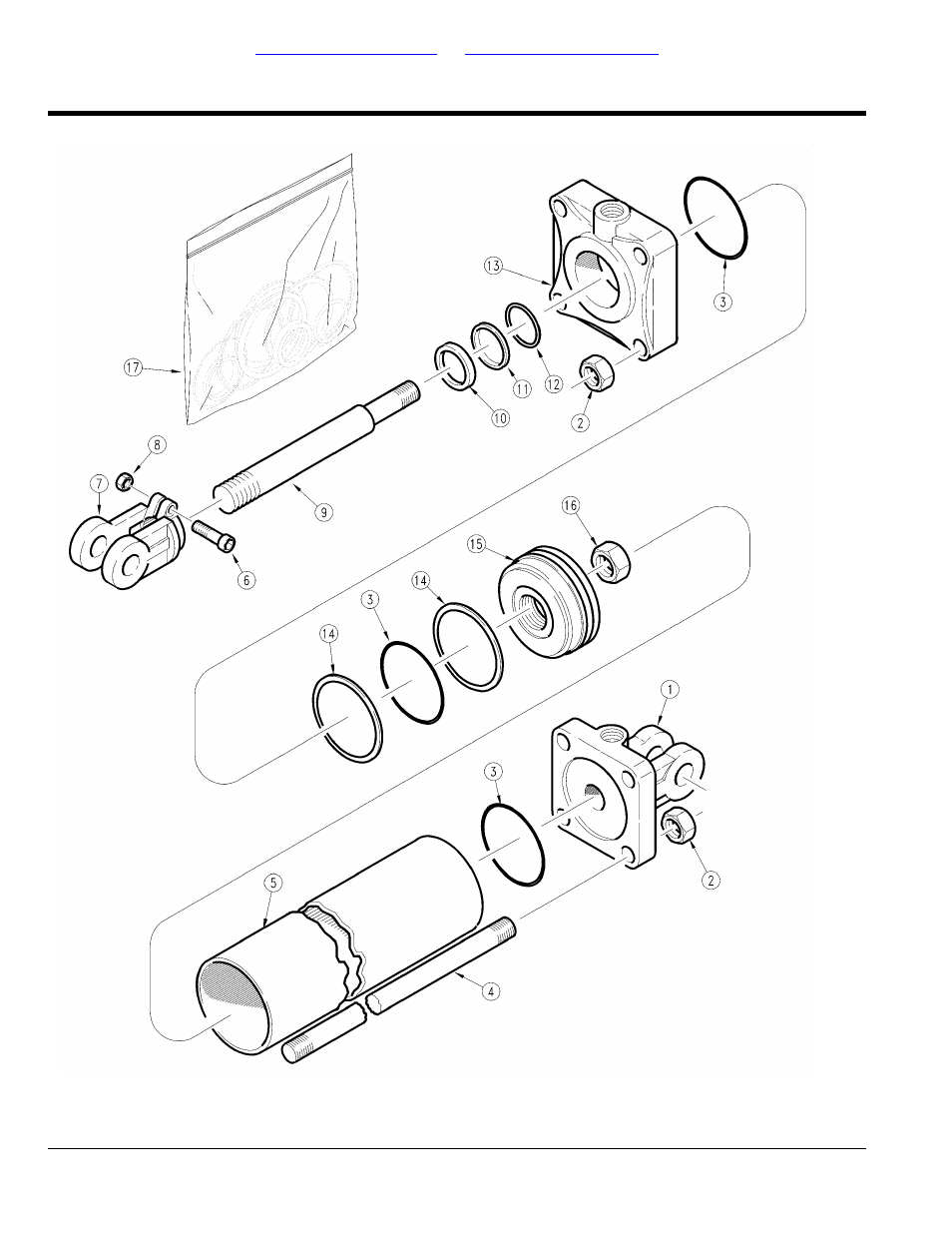 Section 6: hydraulics, Hydraulic cylinder (810-195c) midway, Table of contents part number index | Land Pride RCS3596 User Manual | Page 44 / 58