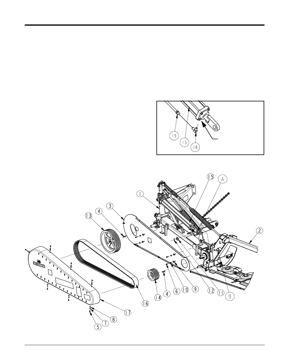 Main frame assembly (back side), Table of contents main frame assembly (back side) | Land Pride DM3706 Series User Manual | Page 13 / 32