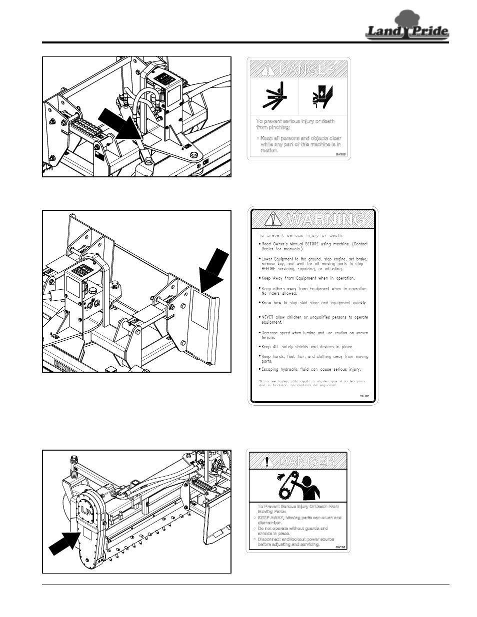 106c, 112c | Land Pride Skid Steer Rakes SR2690 User Manual | Page 7 / 30