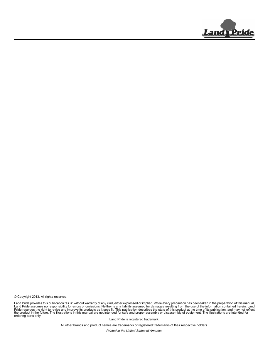 Land Pride RCR1560 User Manual | Page 2 / 58