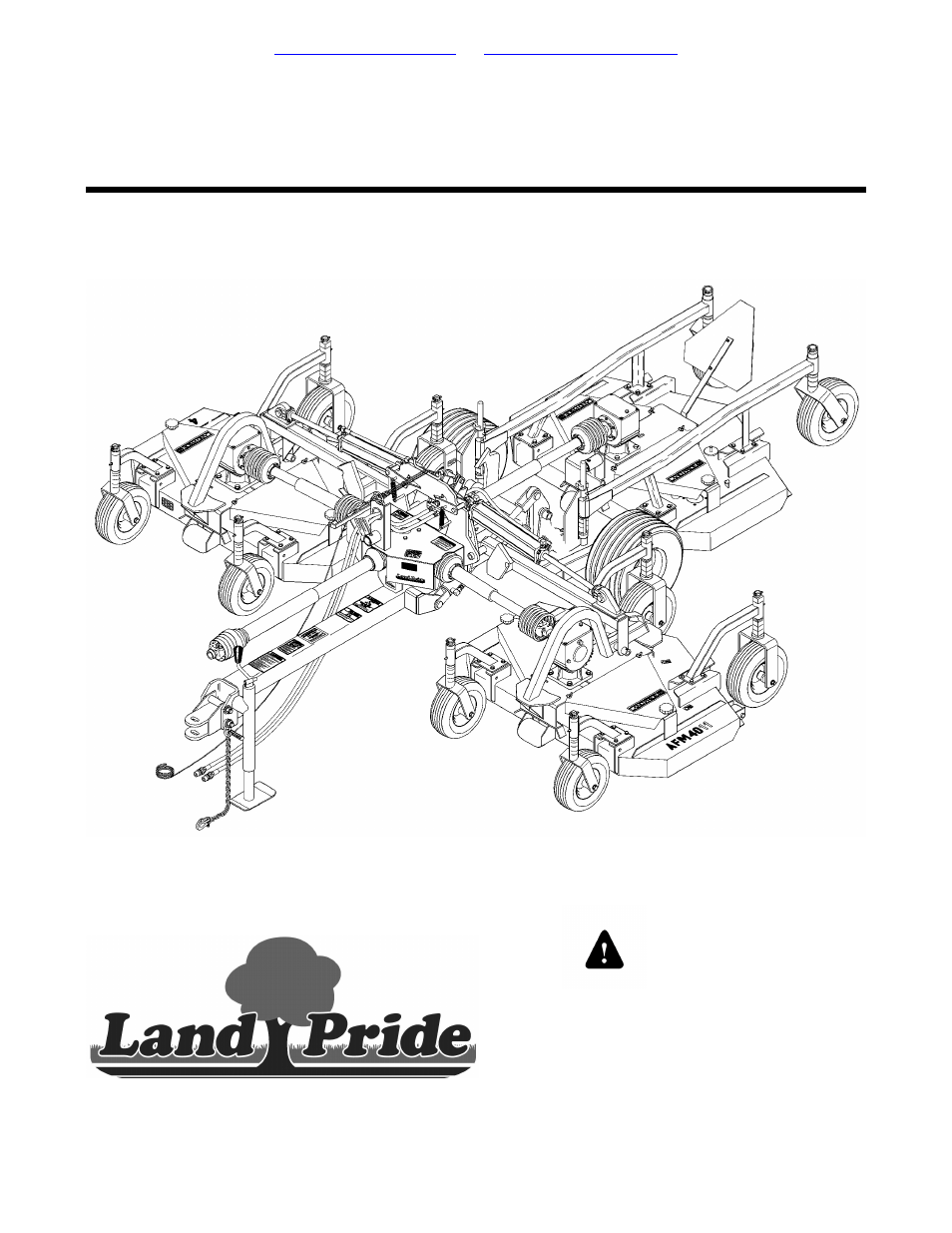 Land Pride AFM40133 User Manual | 104 pages