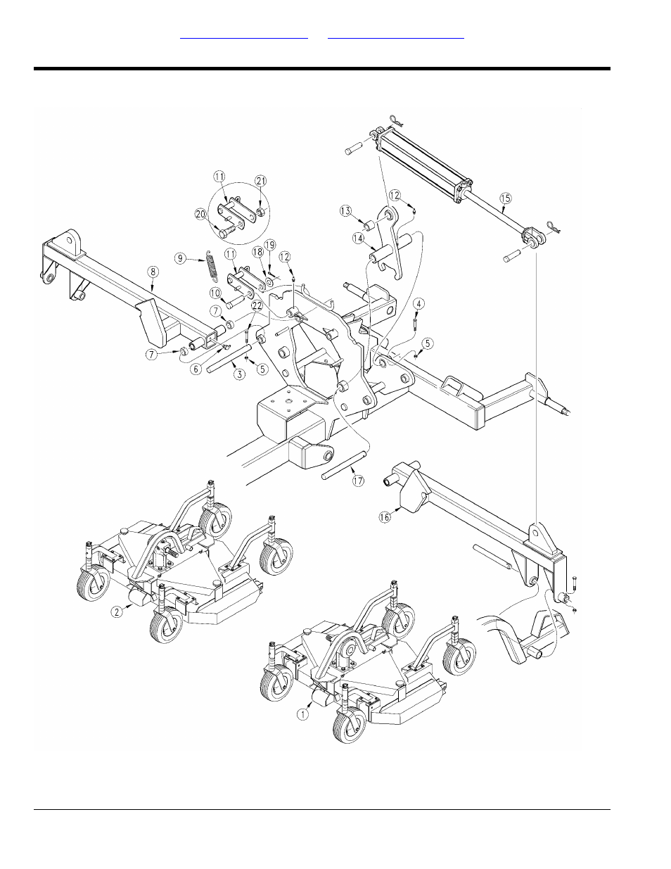 Right hand and left hand deck pivot, Table of contents part number index | Land Pride AFM40133 User Manual | Page 10 / 104