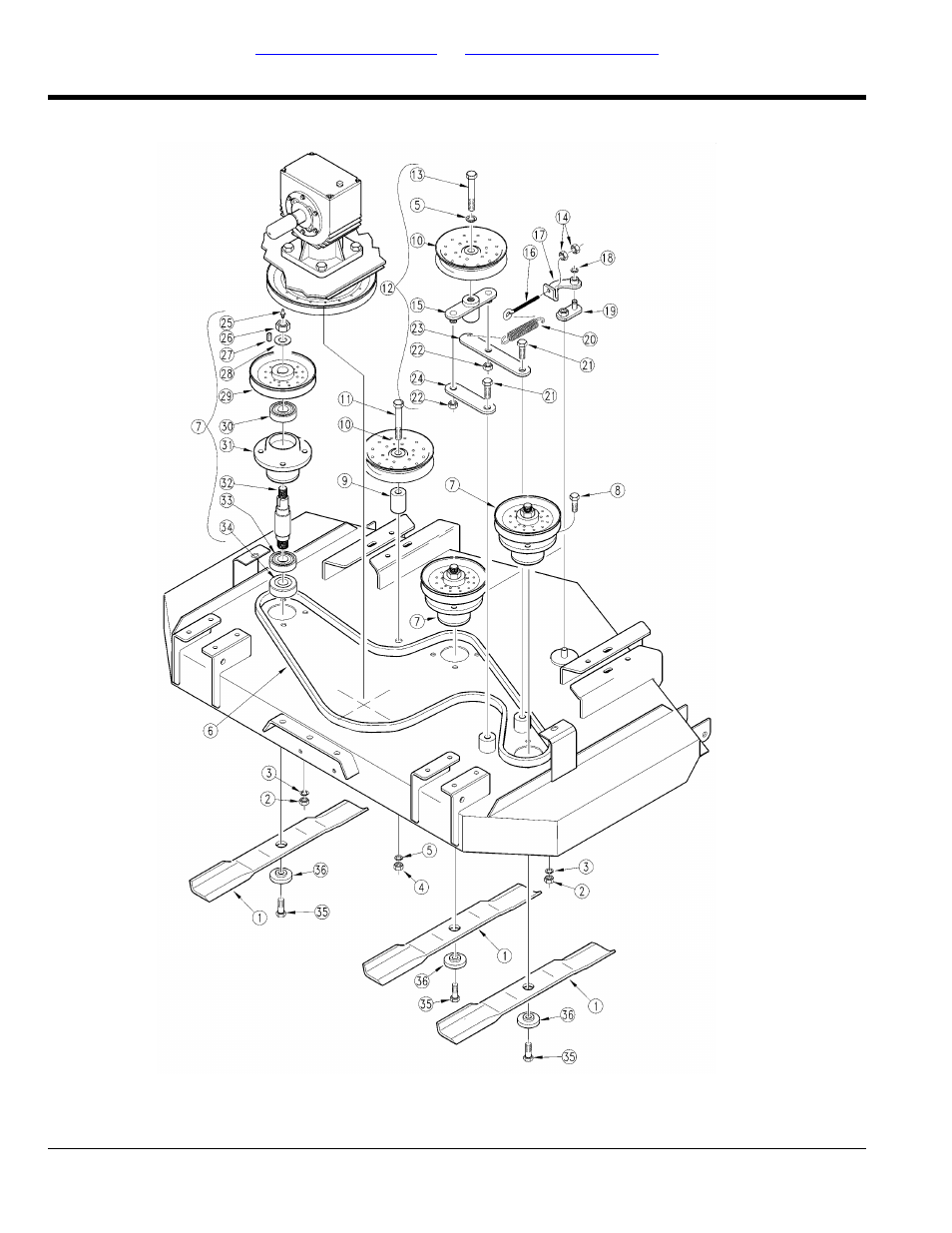 Section 4: decks, Belt drive center (s/n 239258+), Table of contents part number index | Land Pride AFM40133 User Manual | Page 26 / 104