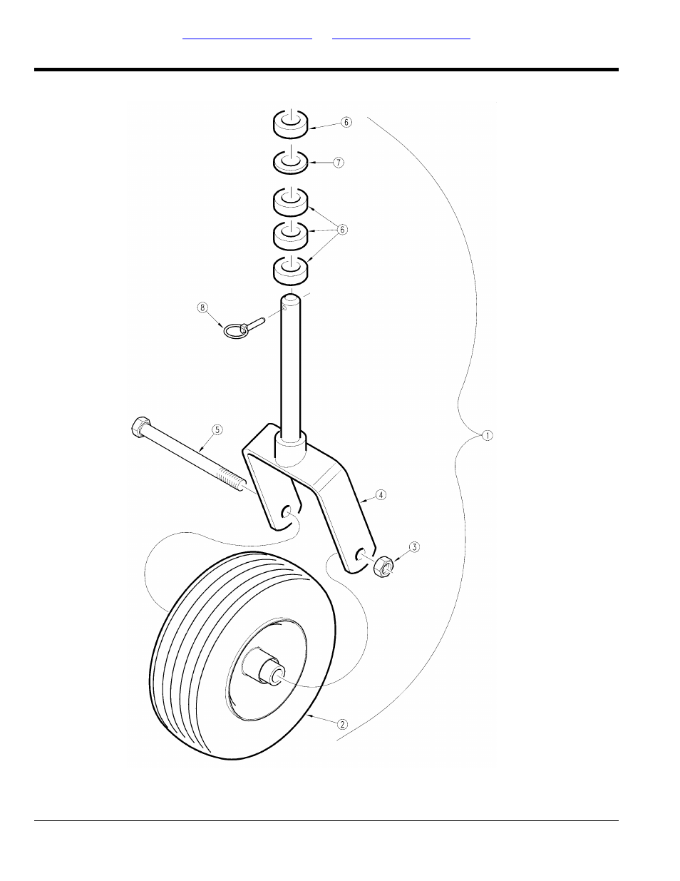 Gauge wheel castered (s/n 176350 to 225159-), Table of contents part number index | Land Pride AFM40133 User Manual | Page 50 / 104