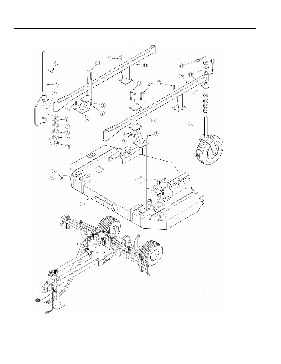 Gauge wheel center deck (s/n 225159-), Table of contents part number index | Land Pride AFM40133 User Manual | Page 52 / 104