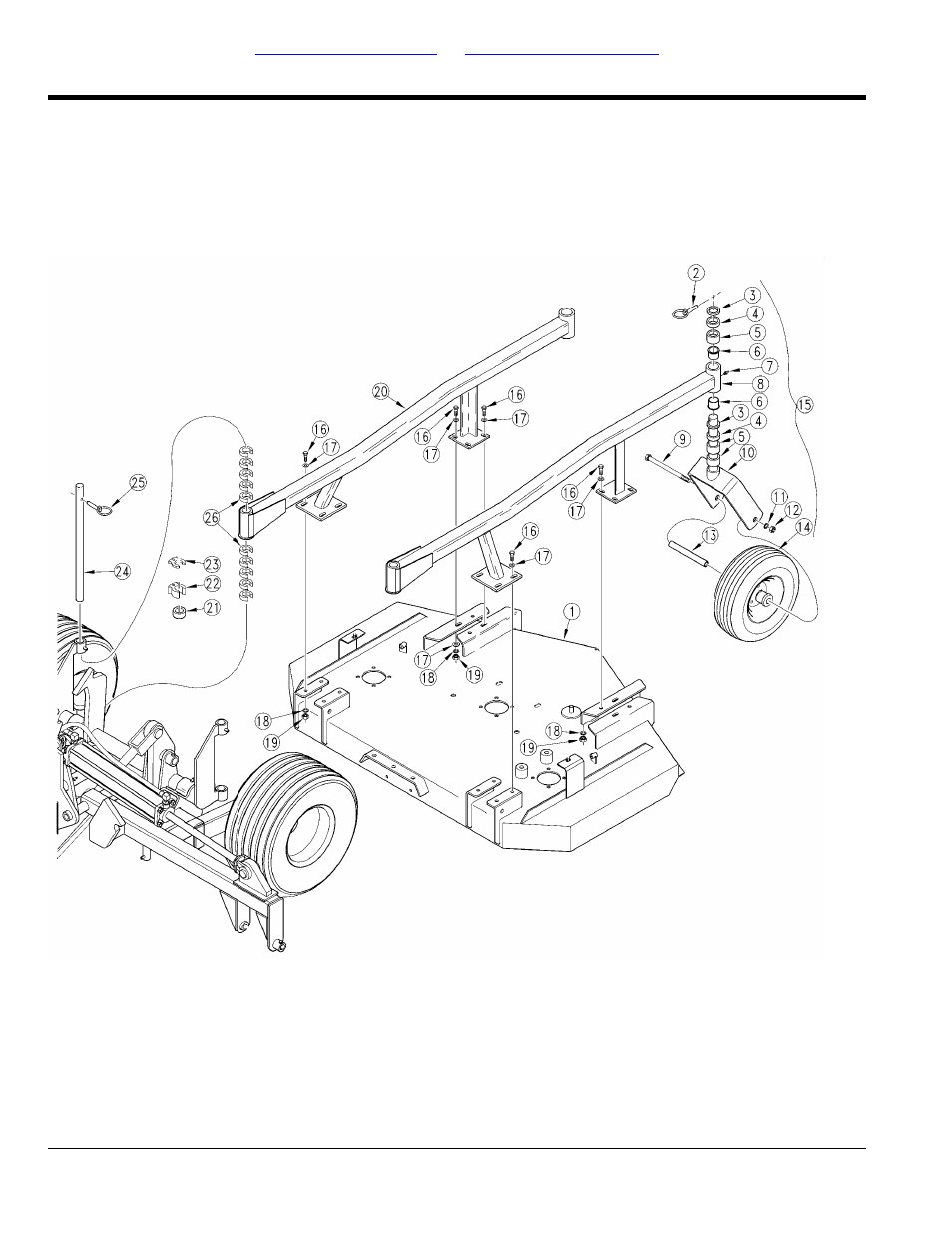 Gauge wheel center deck (s/n 225160+), Table of contents part number index | Land Pride AFM40133 User Manual | Page 54 / 104