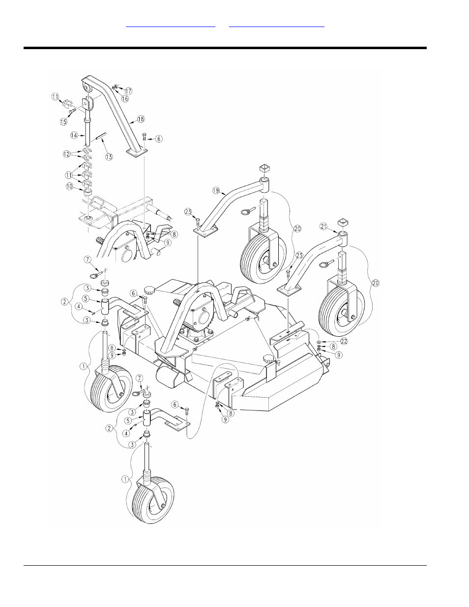 Gauge wheel left & right hand deck (s/n 225159-), Table of contents part number index | Land Pride AFM40133 User Manual | Page 56 / 104