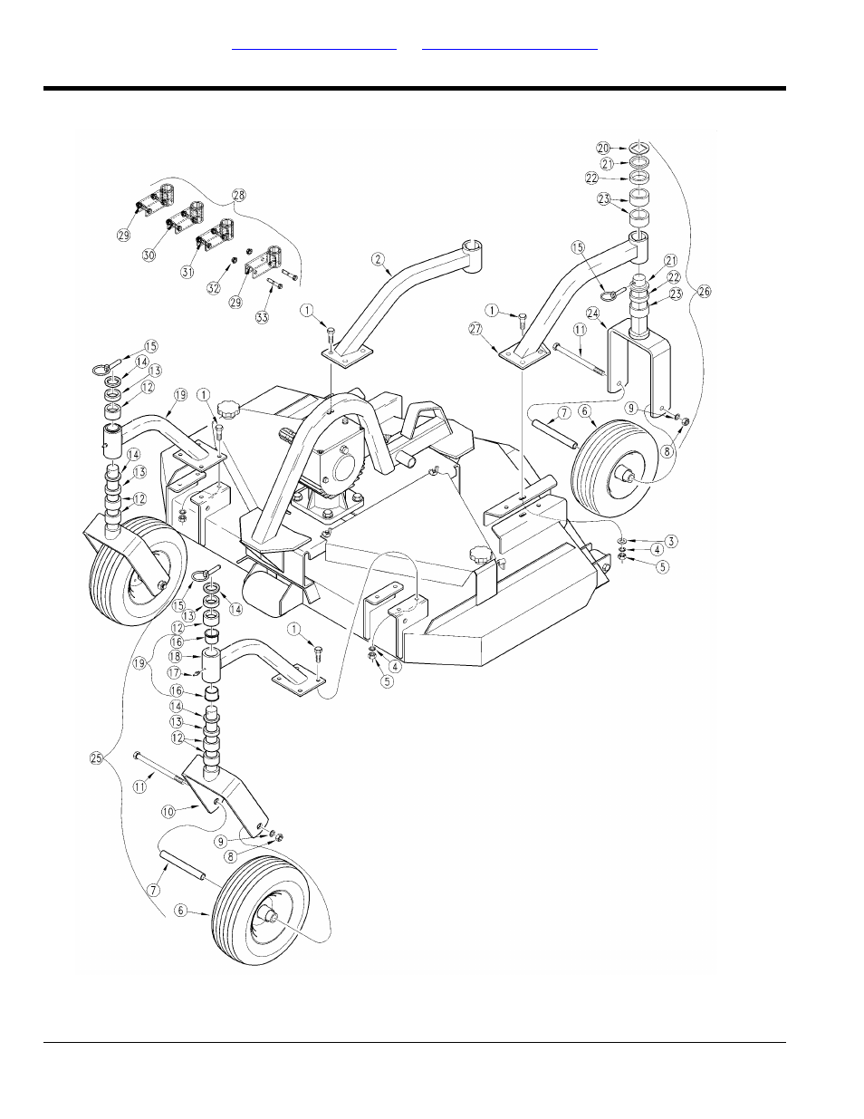 Gauge wheel left & right hand deck (s/n 225160+), Gauge wheel left & right hand deck (s/n, Table of contents part number index | Land Pride AFM40133 User Manual | Page 58 / 104