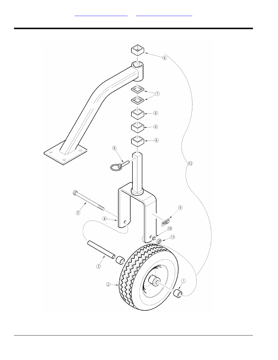 Gauge wheel non-castered (s/n 176349-), Table of contents part number index | Land Pride AFM40133 User Manual | Page 60 / 104