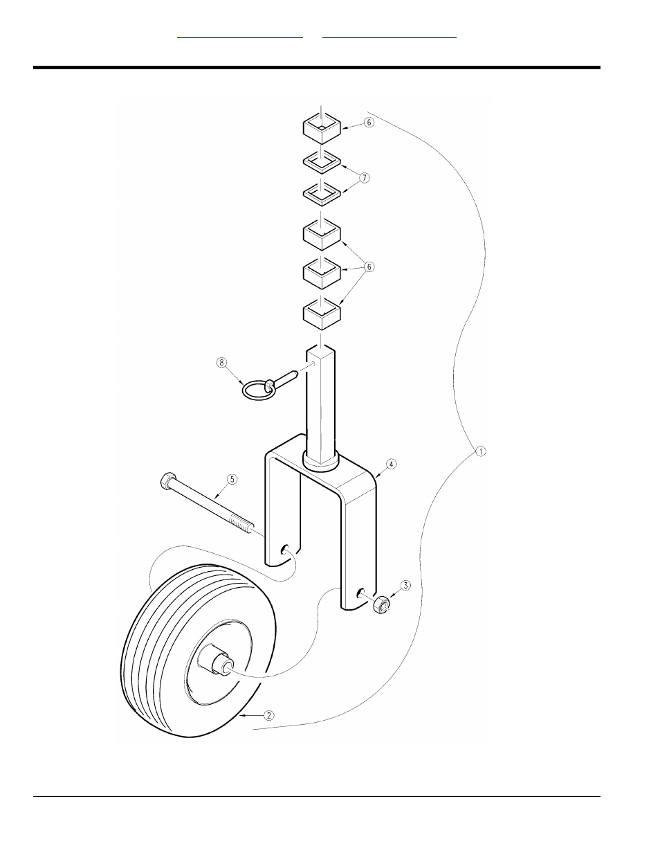 Gauge wheel non-castered (s/n 176350 to 225159), Table of contents part number index | Land Pride AFM40133 User Manual | Page 62 / 104