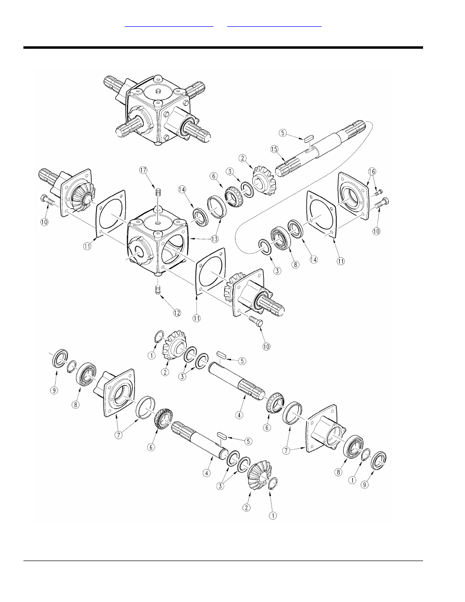 Section 6: gearboxes, Gearbox 4-way splitter (826-124c) comer (s/n, Table of contents part number index | Land Pride AFM40133 User Manual | Page 68 / 104
