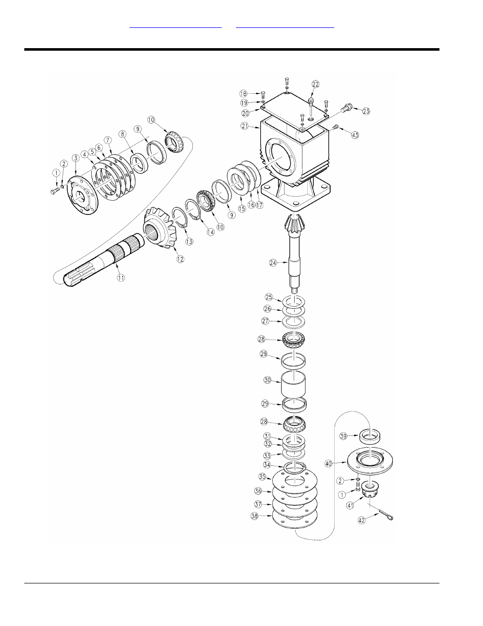 To 340848), Gearbox center & right deck (826-205c) omni (s/n, 214222 to 340848) | Table of contents part number index | Land Pride AFM40133 User Manual | Page 76 / 104